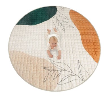 Okrugla podloga za djecu 150 x 1,5 cm, akvarelna umjetnost 